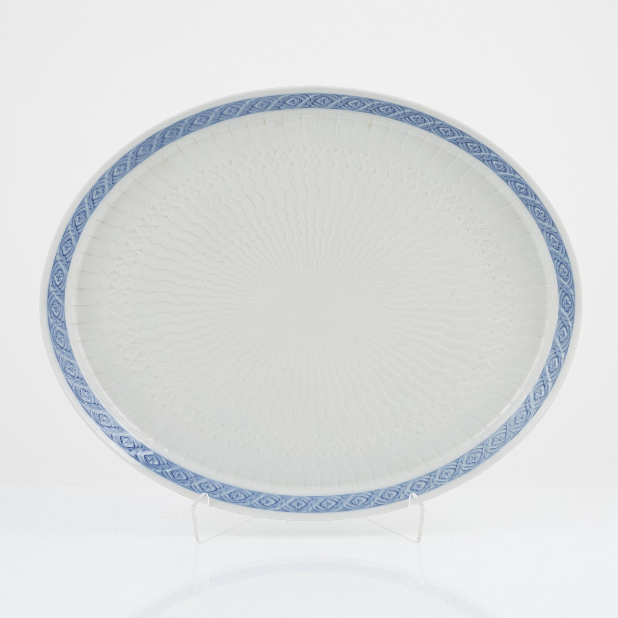 A 'Blue Vifte' porcelain dish, Royal Copenhagen, Denmark.