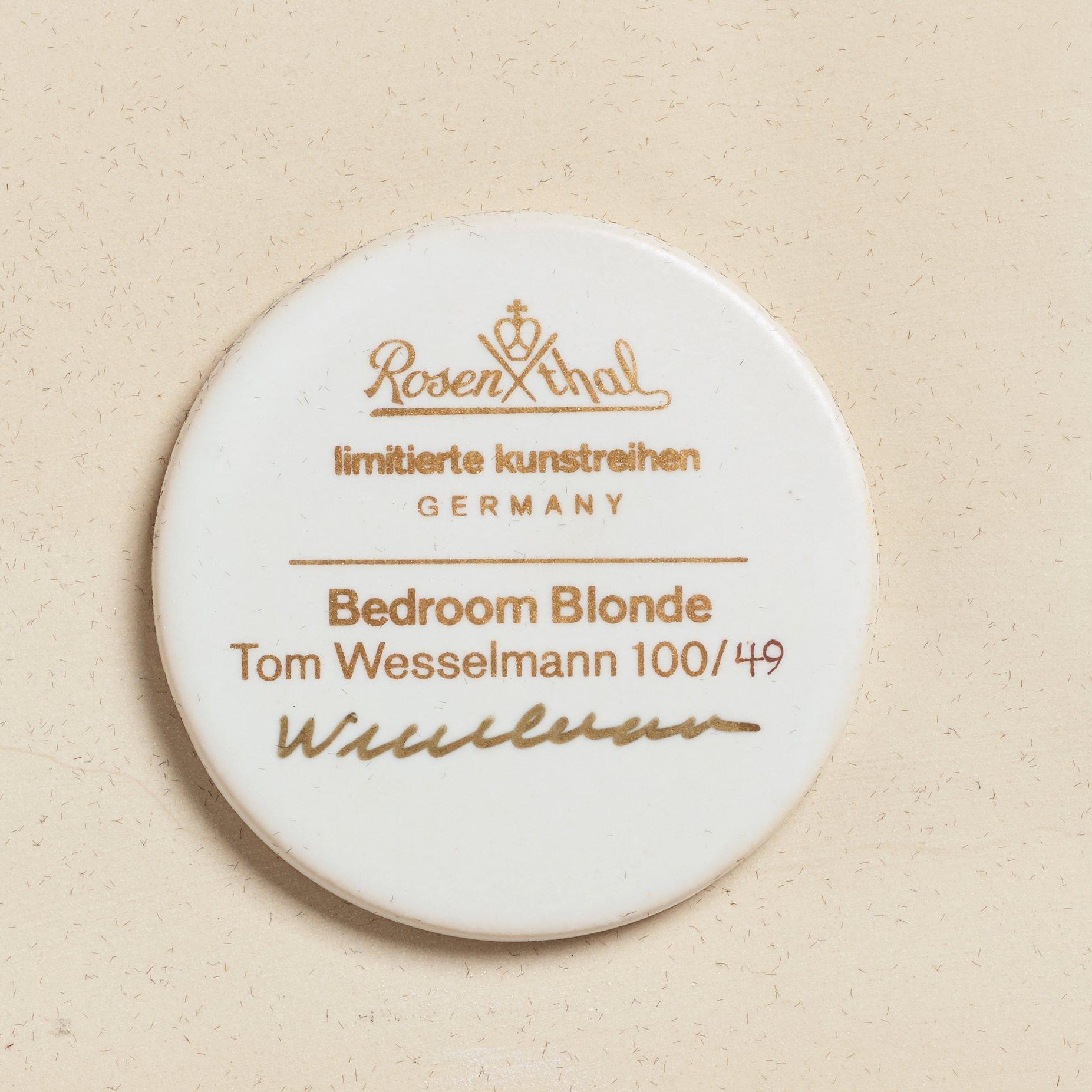Tom Wesselmann After, "Bedroom Blonde".