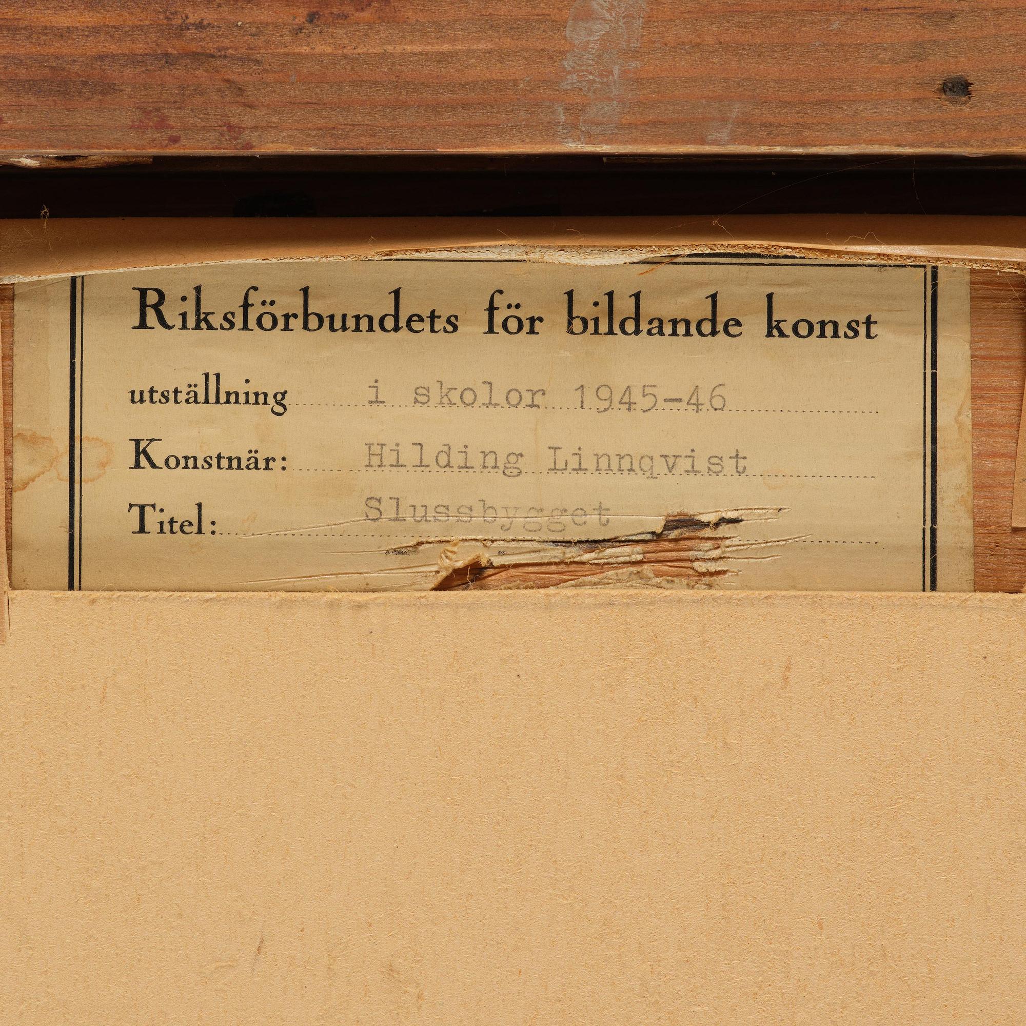 Hilding Linnqvist, "Slussbygget".