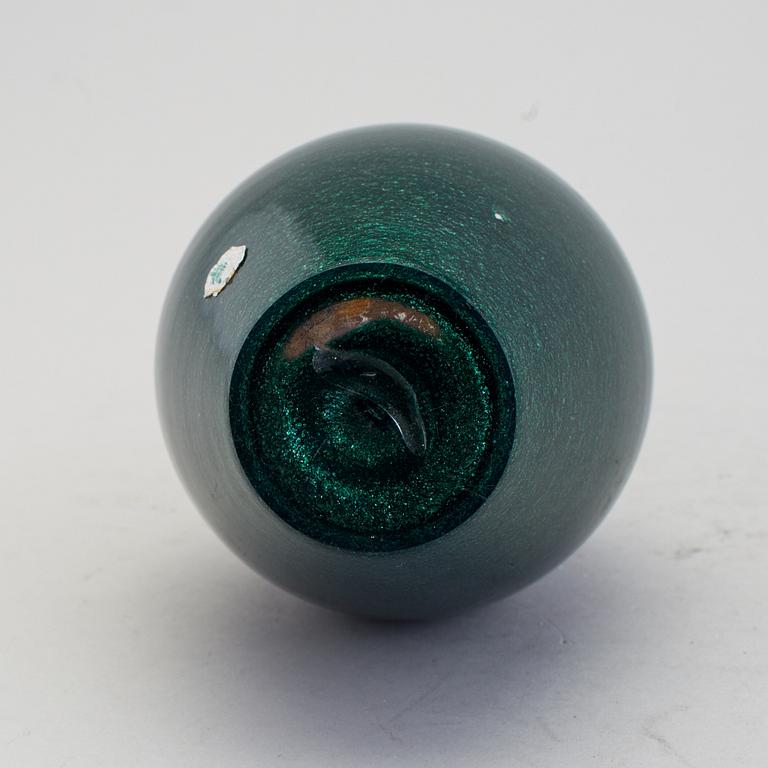 A green Galliano Ferro Murano glass vase.