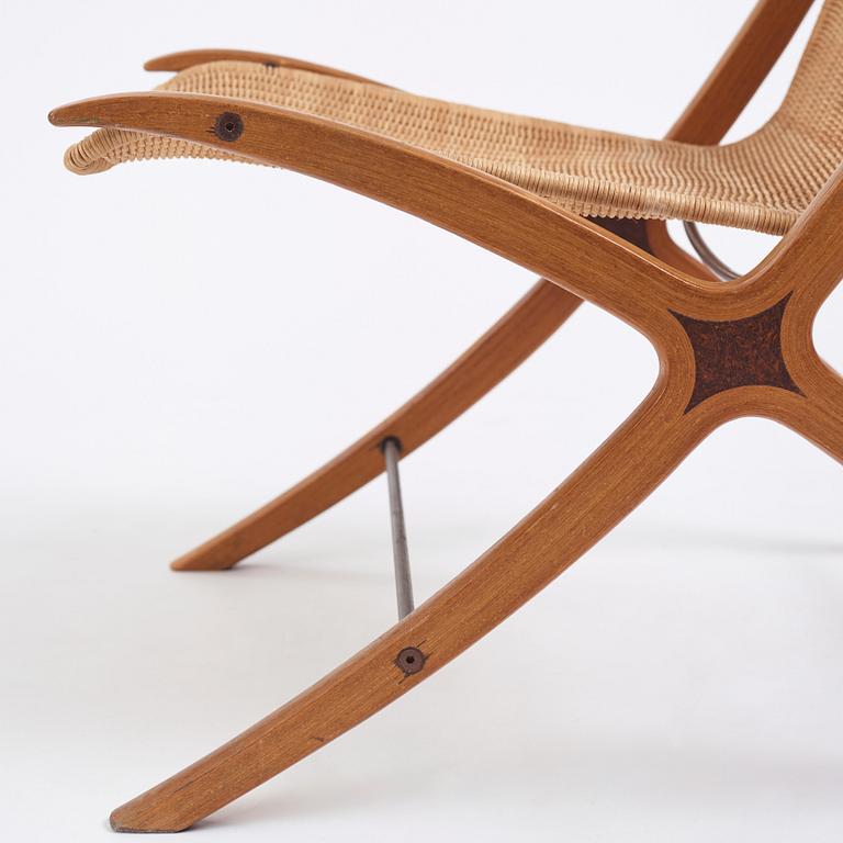 Peter Hvidt & Orla Mølgaard Nielsen, an easy chair,  'model 6103 X-chair', Fritz Hansen, Denmark 1960s.