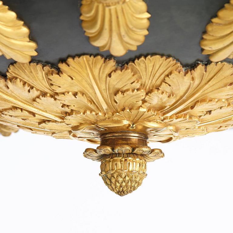 A French late Empire mid 19th century twelve-light hanging-lamp.