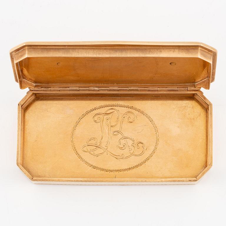 A Russian 14K gold box, 1791.