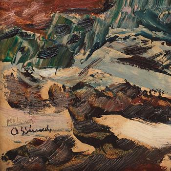 Helmer Osslund, "Snösmältning i fjällen" (Mountain landscape from the north of Sweden).