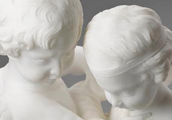 SKULPTUR, alabaster, omkring 1900.