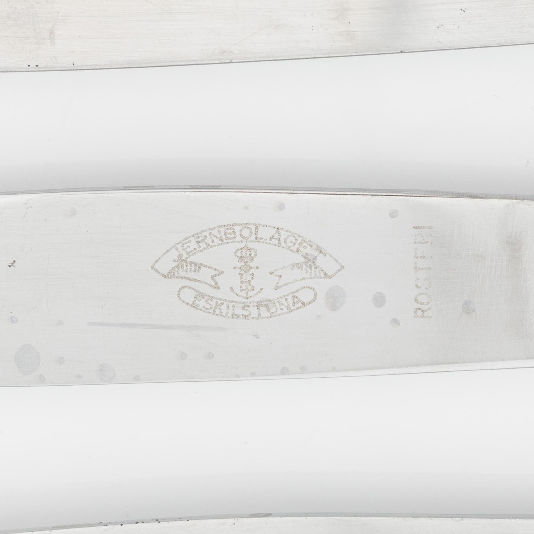 A 69 piece silver cutlery set, 'Hallbergs Chippendale', C.G.Hallberg, Stockholm, Sweden, 1950-60.