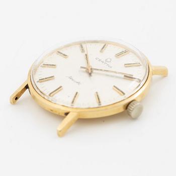 Certina, New Art, 18K gold, wristwatch, 33.5 mm.