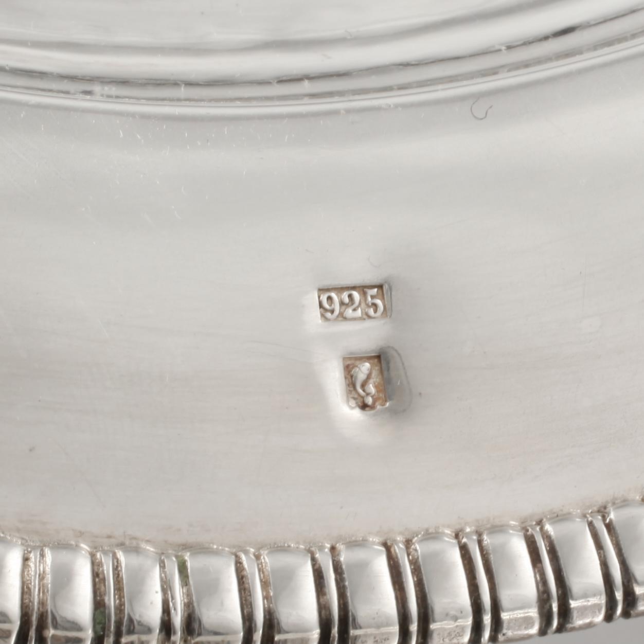 KUVERTTALLRIKAR, 6 st, sterlingsilver, 1900-tal, total vikt ca 2520 gram.