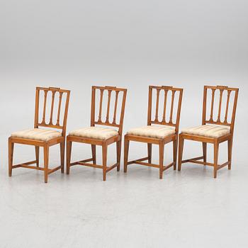 Four late Gustavian chairs by Johan Hammarström (Stockholm, Sweden, 1794-1812/19).