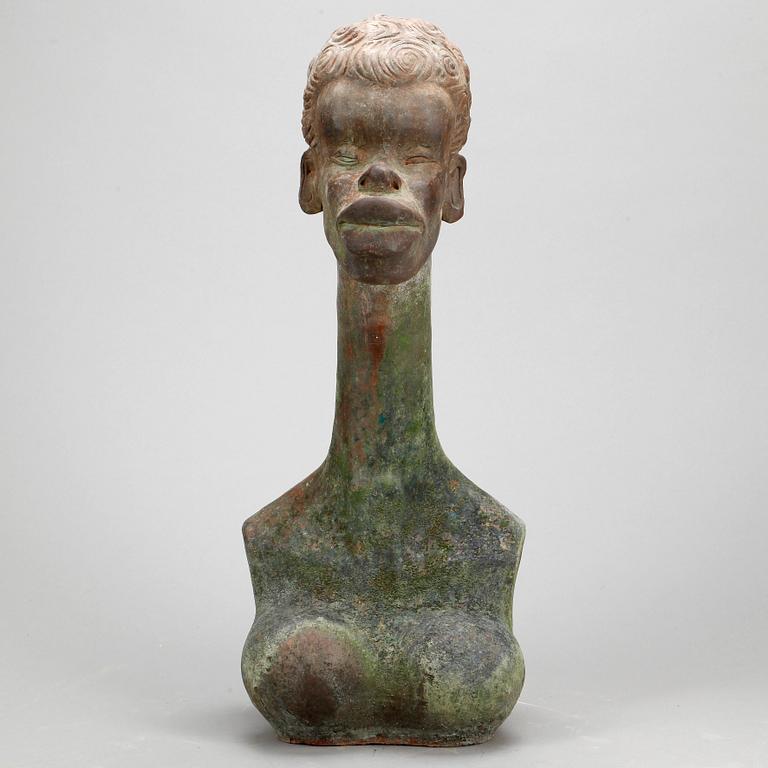 SKULPTUR, terrakotta, africana-typ, modern tillverkning.