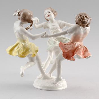 FIGURGRUPP, porslin, Karl Tutter, Hutschenreuther, 1900-talets mitt.