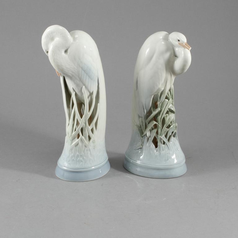 FIGURINER, 2 st, porslin, Royal Copenhagen, Danmark, 1900-tal.