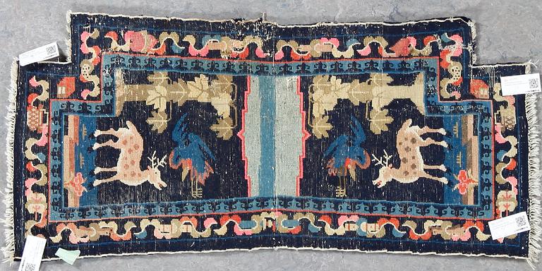 SADELTÄCKE, semiantik, Kina. Ca 121x56 cm.