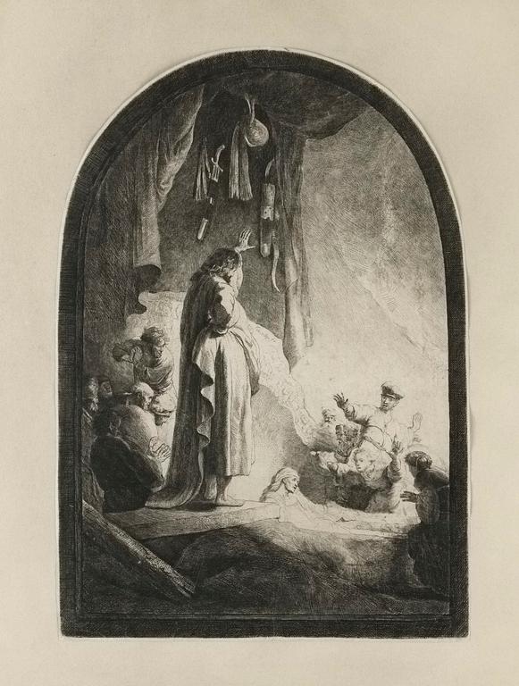Rembrandt Harmensz van Rijn, "The raising of Lazarus: Large plate".