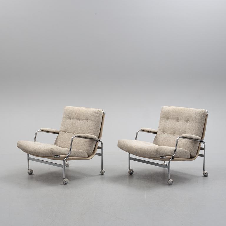 A pair of 'Karin' easy chairs by Bruno Mathsson for Dux, second half of the 20th century.