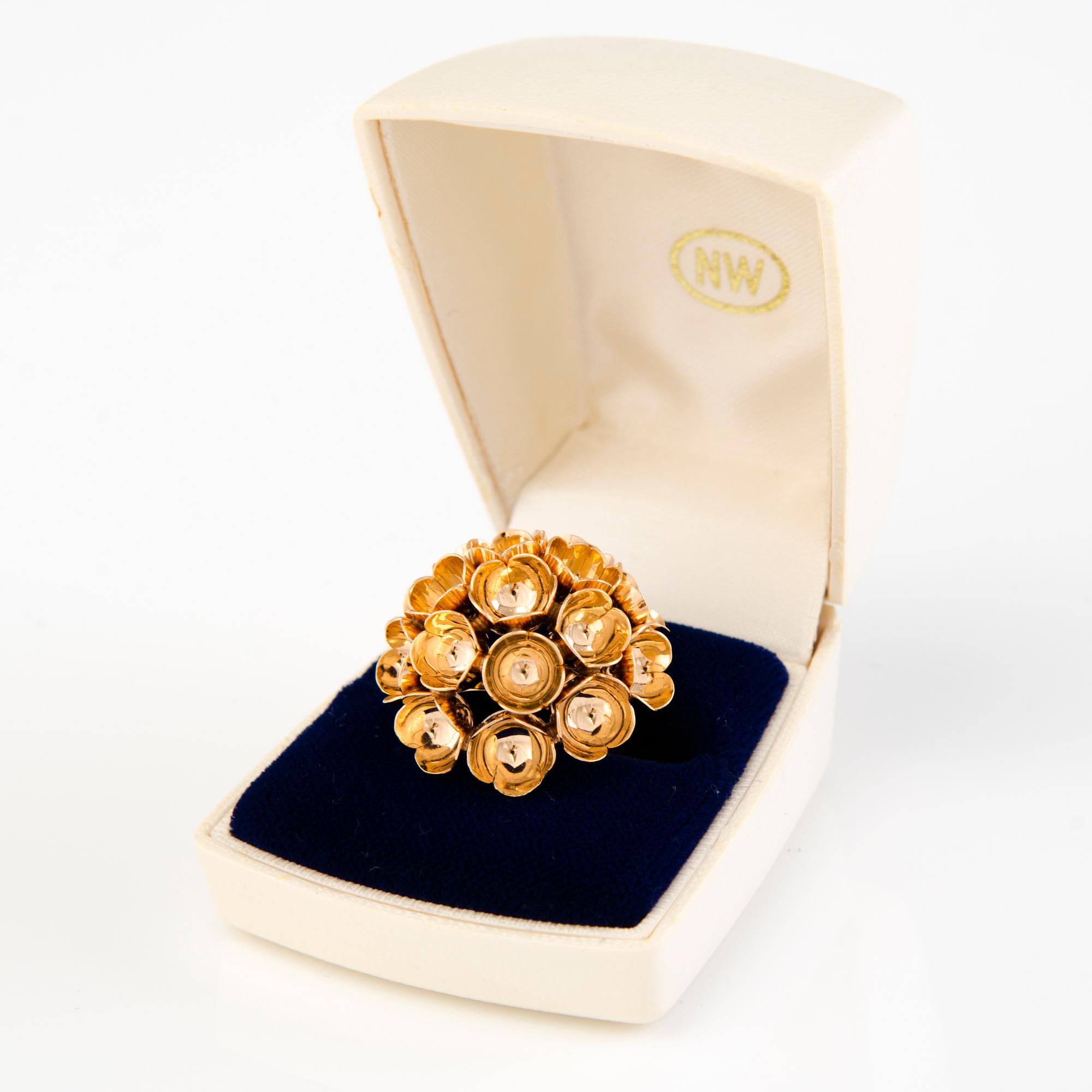 LIISA VITALI, SORMUS, "Kevät", 14K kultaa, Westerback, Helsinki 1967.