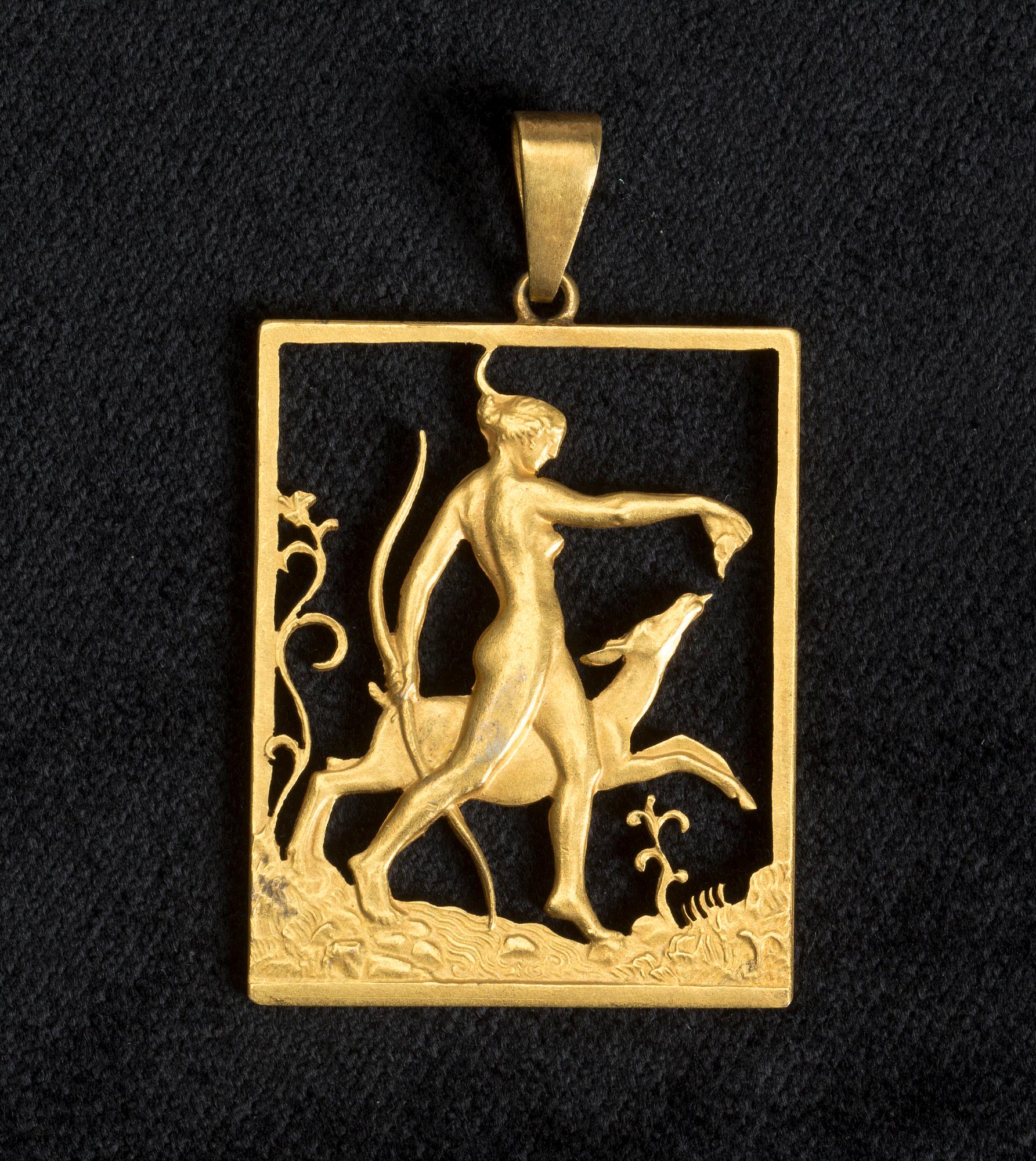 HÄNGE, förgyllt, Tore Strindberg, Sporrong & Co, Stockholm.  Vikt ca 10 g.