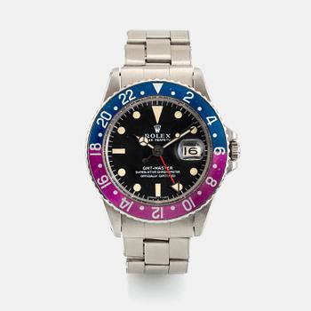 43. Rolex, GMT-Master, "Long E, Mark I", "Fuchsia", ca 1968.