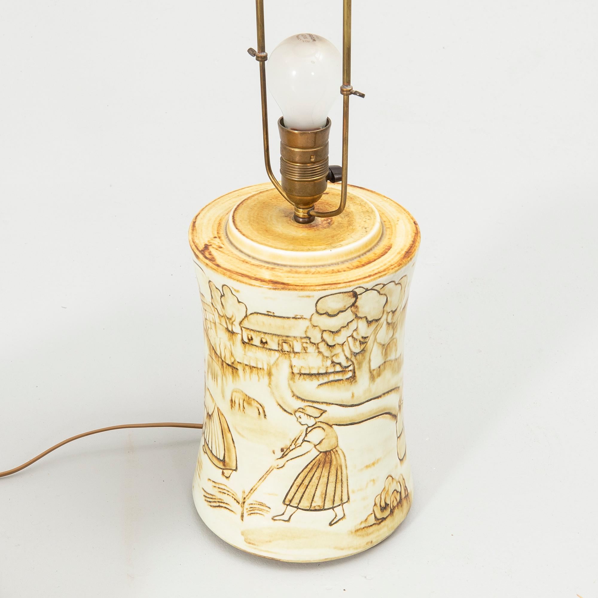 Gertrud Lönegren, Bordslampa, "L147", Rörstrand, 1930/40-tal.