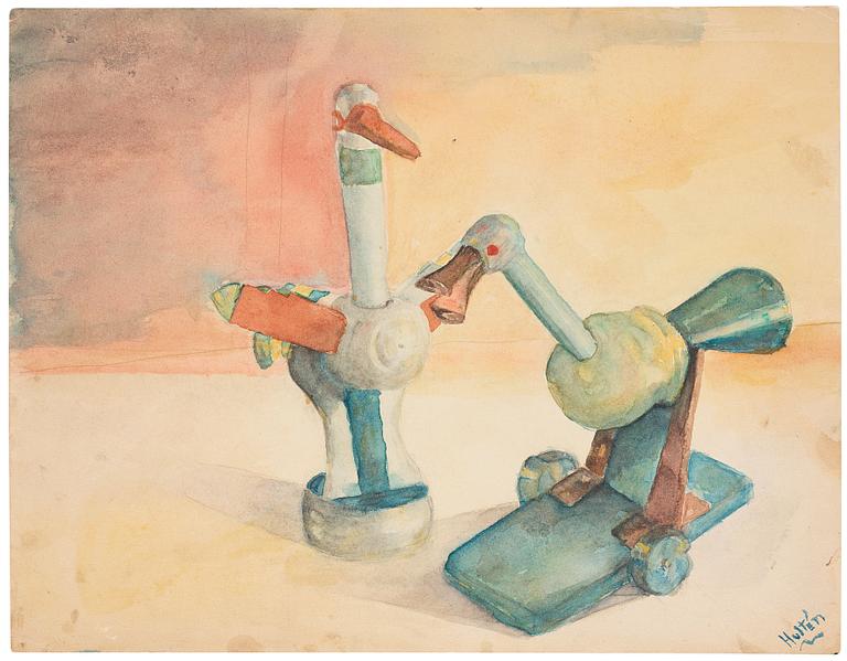 CO Hultén, watercolour, signed and executed 1936.