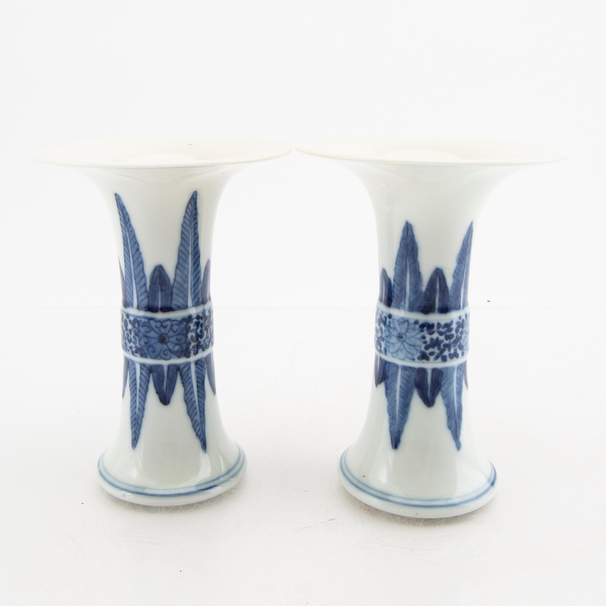 Vaser 1 par, Kina, sen Qing-dynastin porslin.