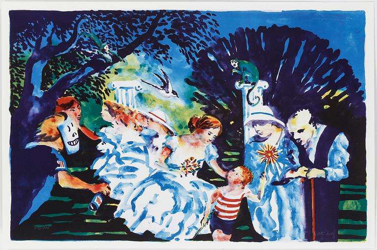 PETER DAHL, färglitografi. Signerad och numrerad 393/1500.