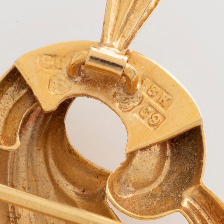 Hänge/brosch 18K guld, Göteborg 1953.
