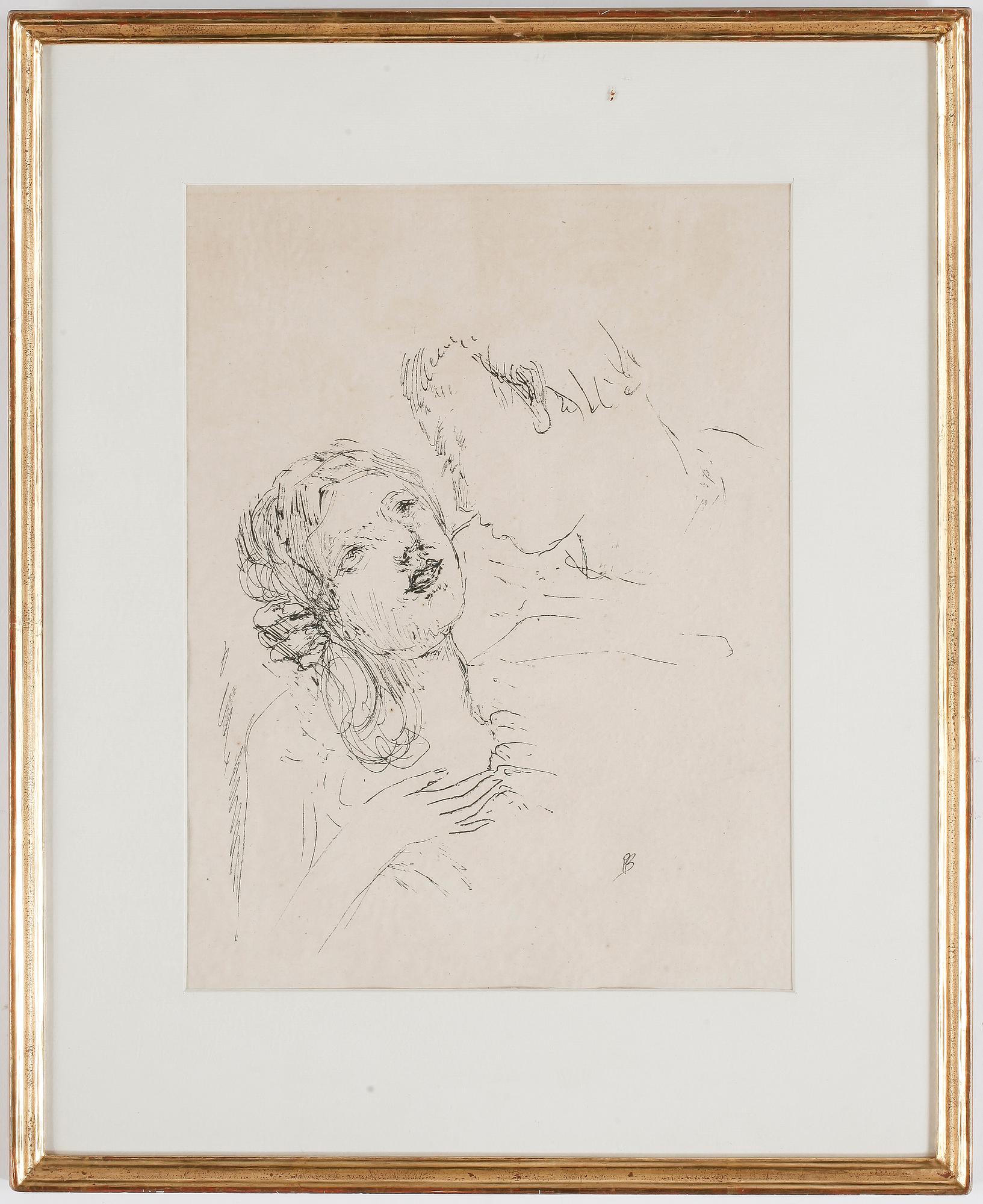 PIERRE BONNARD, torrnålsetsning, monogramsignerad i plåten.