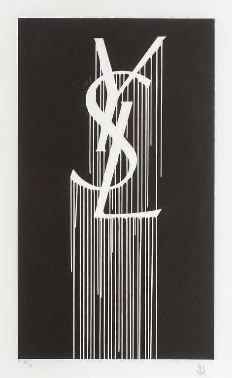 "ZEVS ", "Liquidated YSL", screen print, E.A, signed, limited edition VI/X.