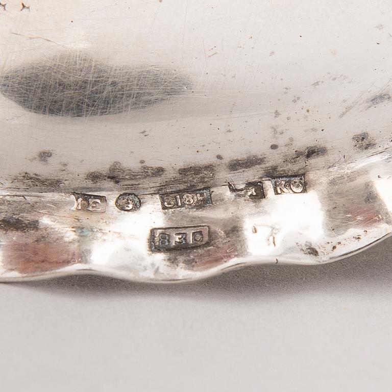 A pair of silver candlesticks, Finnish import marks 1939.