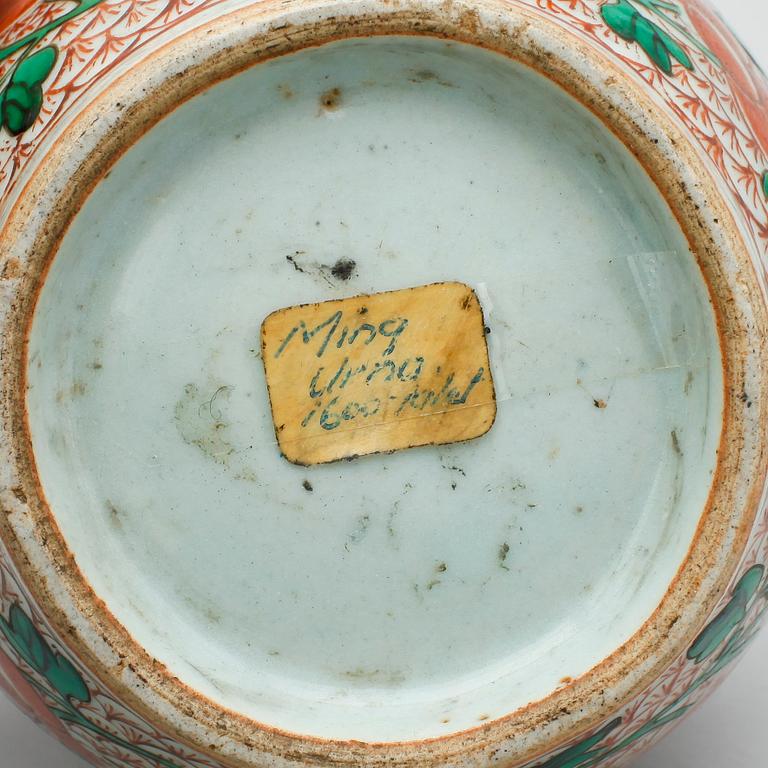 URNA, porslin, Ming, Kina transition 1600-tal.