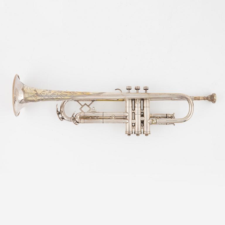 Trumpet, "King Silver Tone". H N White Co. Cleveland.