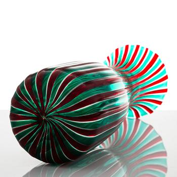 GIO PONTI, a 1950's 'a canne' vase for Venini Murano.