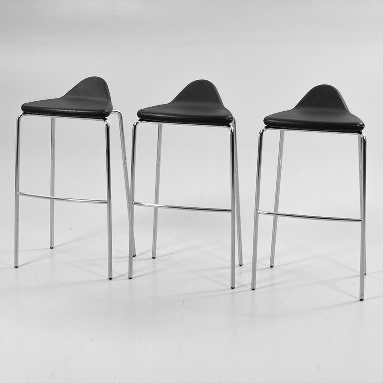 Bar stools, 3 pcs, "Plektrum", Sandin & Bülow, Materia, 2000s.