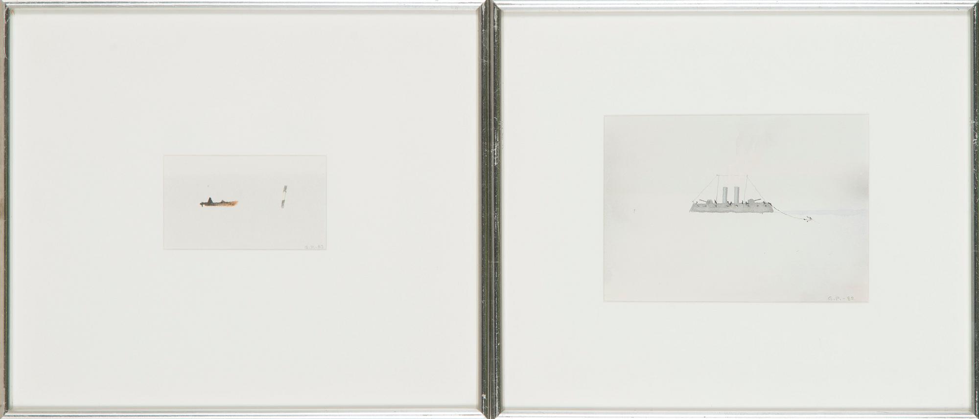 Gunnar Pohjola, akvareller, 2 st, signerad och daterad -82 och -83.