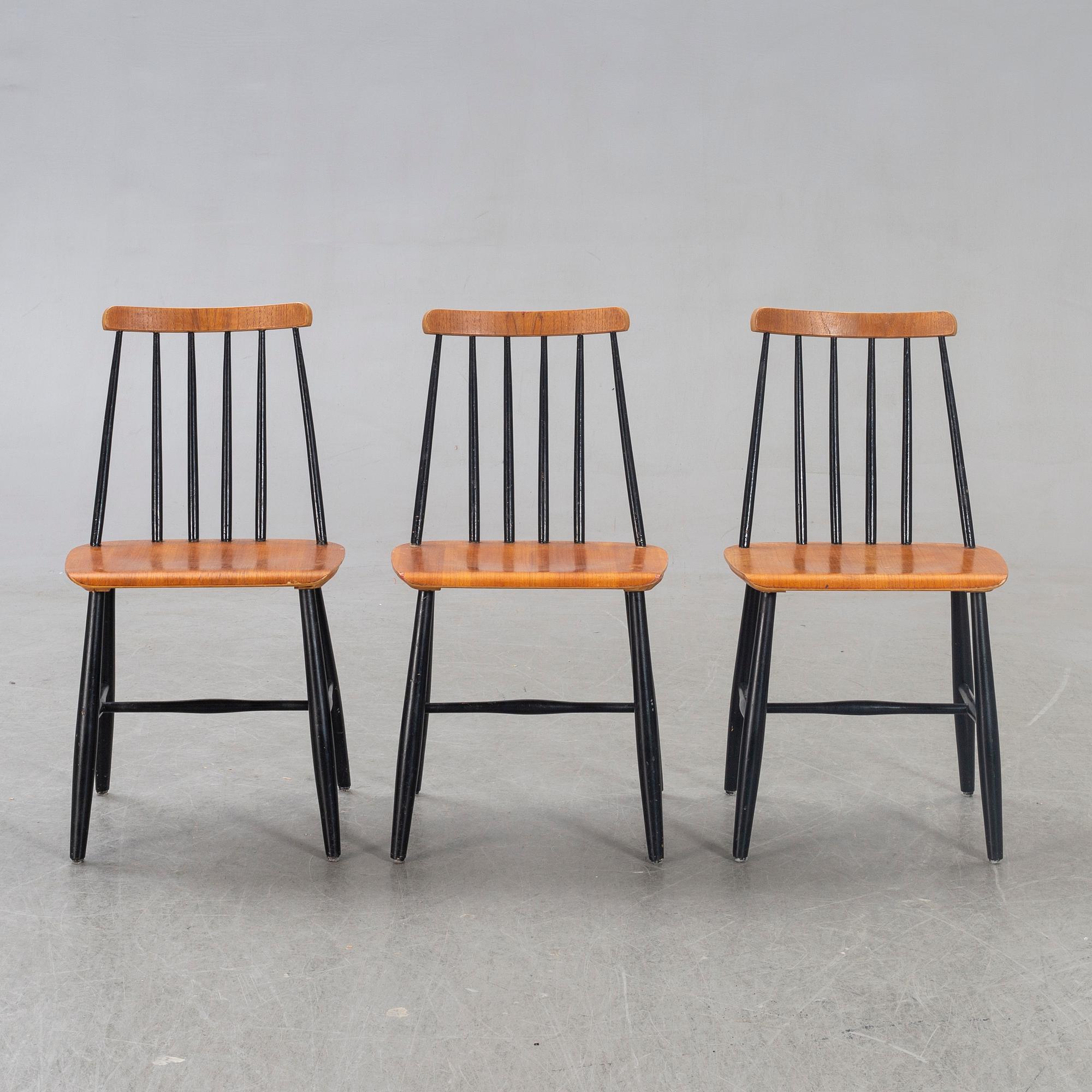 Chairs  6 pcs, Kährs, Nybro, 1970s.