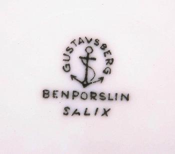 KAFFESERVIS, 32 delar, benporslin, "Salix", Gustavsberg.