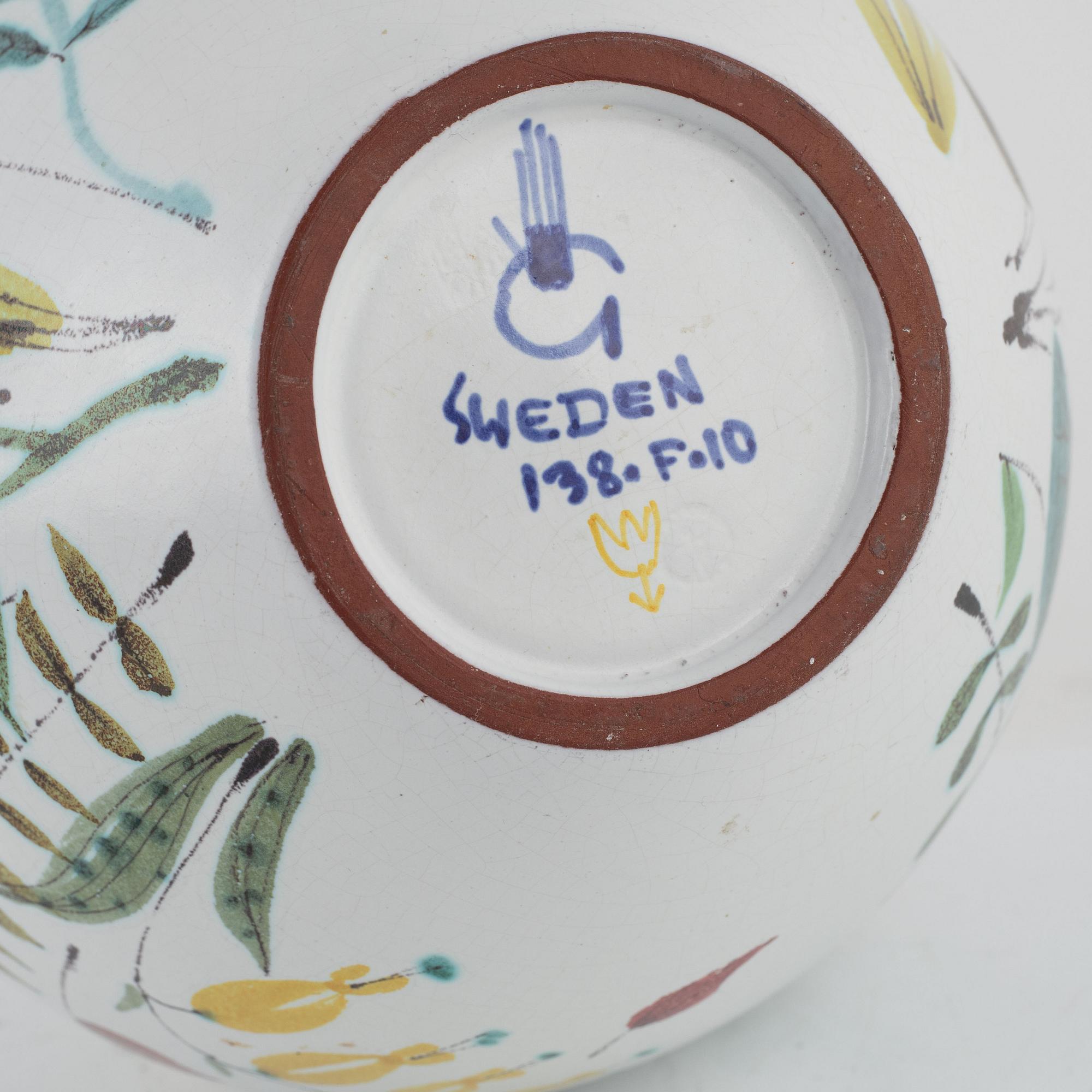 Stig Lindberg, vas, Gustavsbergs studio.