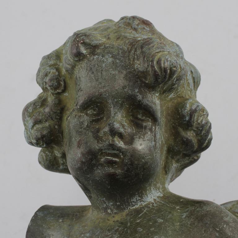 DEKORELEMENT, patinerad metall, 1900-tal.