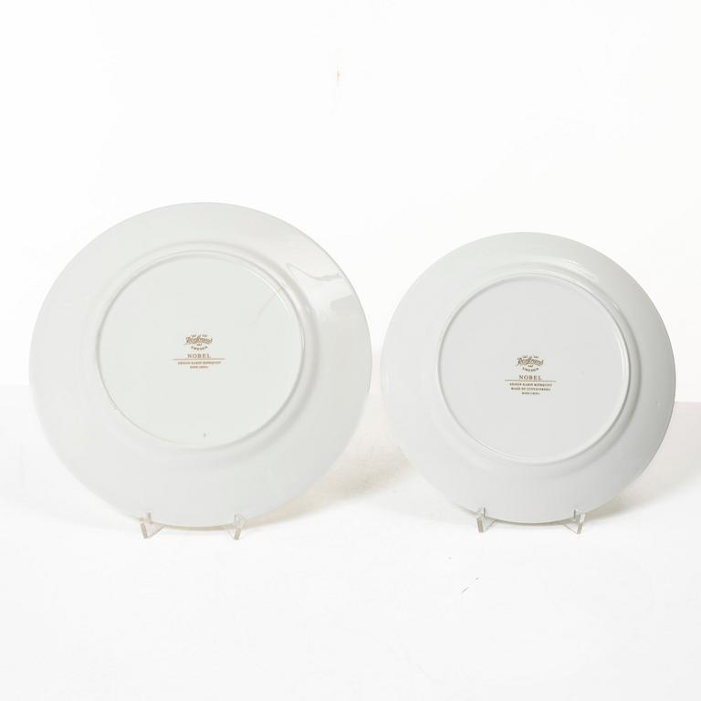 Karin Björquist, A 19 piece "Nobel", service, Karin Björquist, Rörstrand, as well as glass, "Nobel", a pair, Gunnar Cyrén, Orrefors.