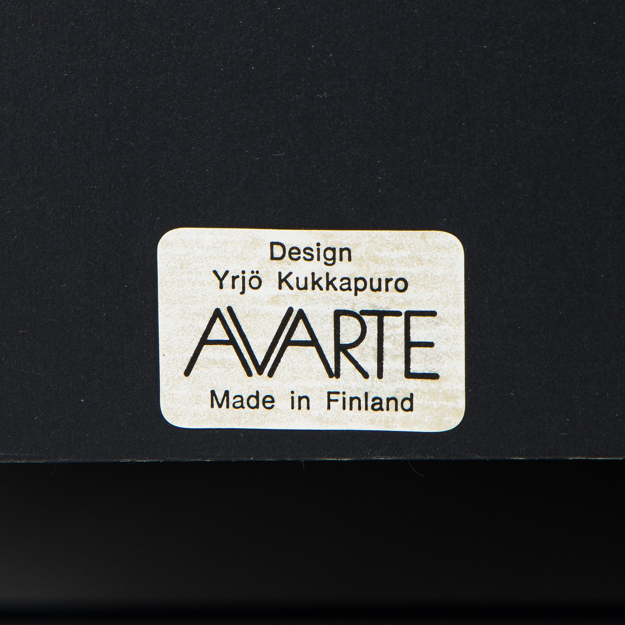 Yrjö Kukkapuro, A pair of 1980s 'Experiment' open armchairs for Avarte, Finland.