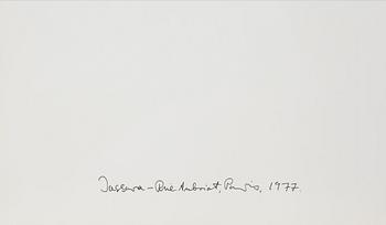 AUTOGRAFBILD, signerad Helmut Newton, daterad 26.5. 1996.