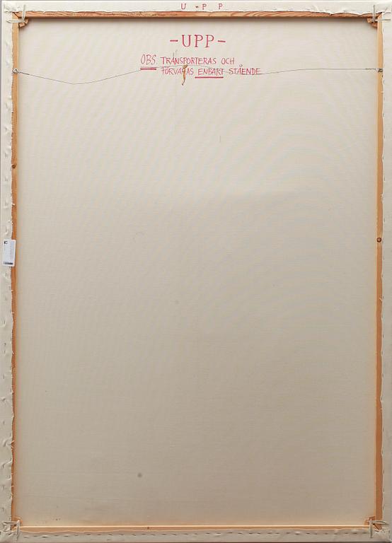 JÜRGEN PAATZ, asfalt och grafit på duk, uppsatt på duk, a tergo sign och dat 1976.