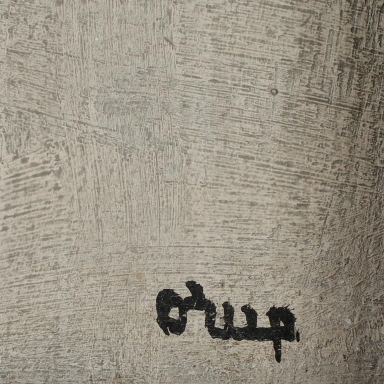 BENGT ORUP, blandteknik på duk, sign, dat a tergo 1962.