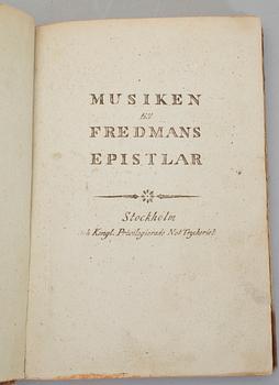 CARL MICHAEL BELLMAN, Musiken till Fredmans epistlar, Stockholm utan tryckår, möjligen 1814.