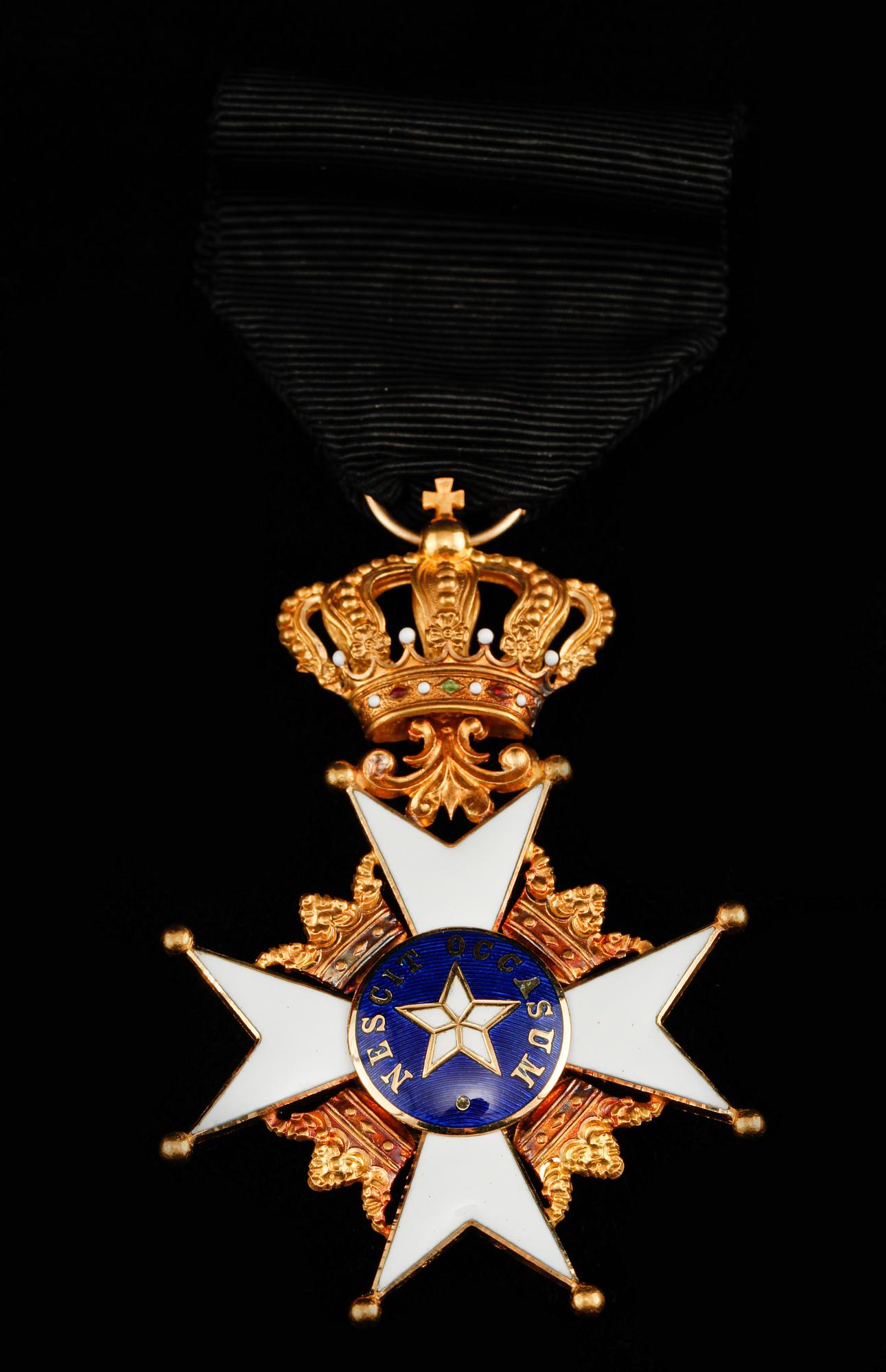 KUNGLIGA NORDSTJÄRNEORDEN, 18k guld, CF Carlman, 1900-tal.