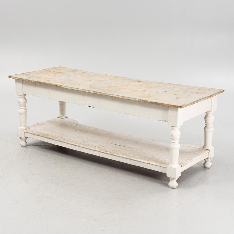 A painted early 20th century farm style table.