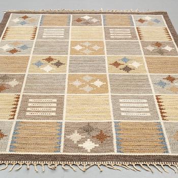 RAKEL CARLANDER, A CARPET, "Ulriksdal", flat weave, ca 242,5 x 165 cm, signed RC.