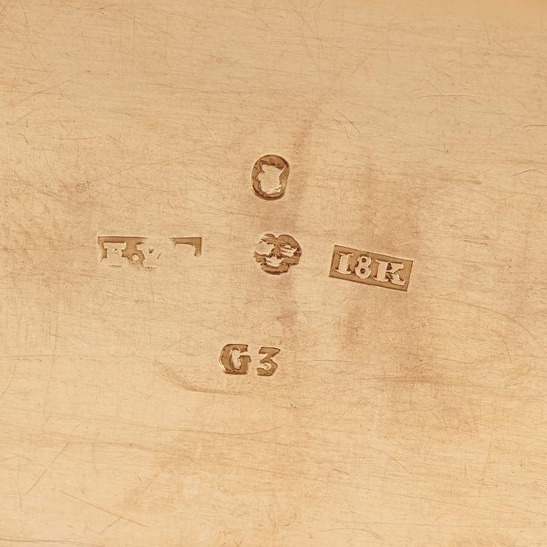 DOSA, guld 18K, av Erik Ytterbom, Stockholm 1813. Empire.