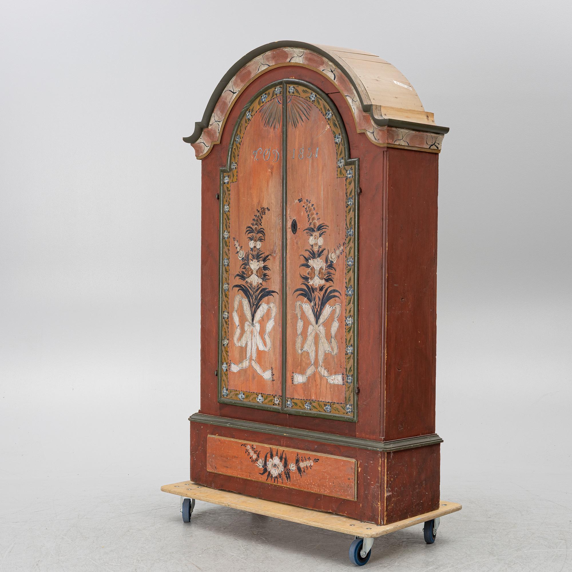 A cabinet from Jämtland, Sweden, dated 1831.